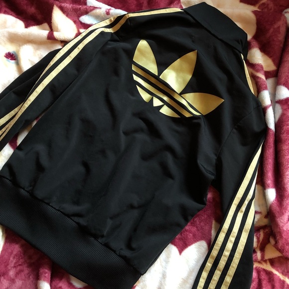 Adidas gold and black zip up - Picture 4 of 5